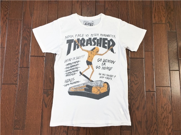 USA производства шея лицо NECKFACE Thrasher THRASHER футболка S скейтборд skate ..ko ласты TATOO America производства 