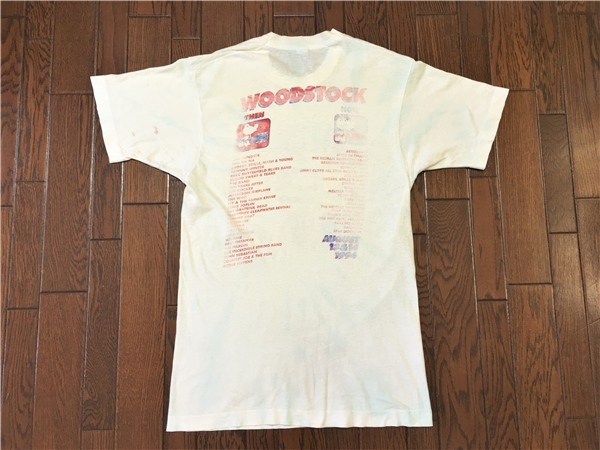 ＵＳＡ製 ウッドストック ＷＯＯＤＳＴＯＣＫ９４ ビンテージ Ｔシャツ Ｌ 音楽 フェス ロック バンド ミュージシャン シングルステッチ_画像3