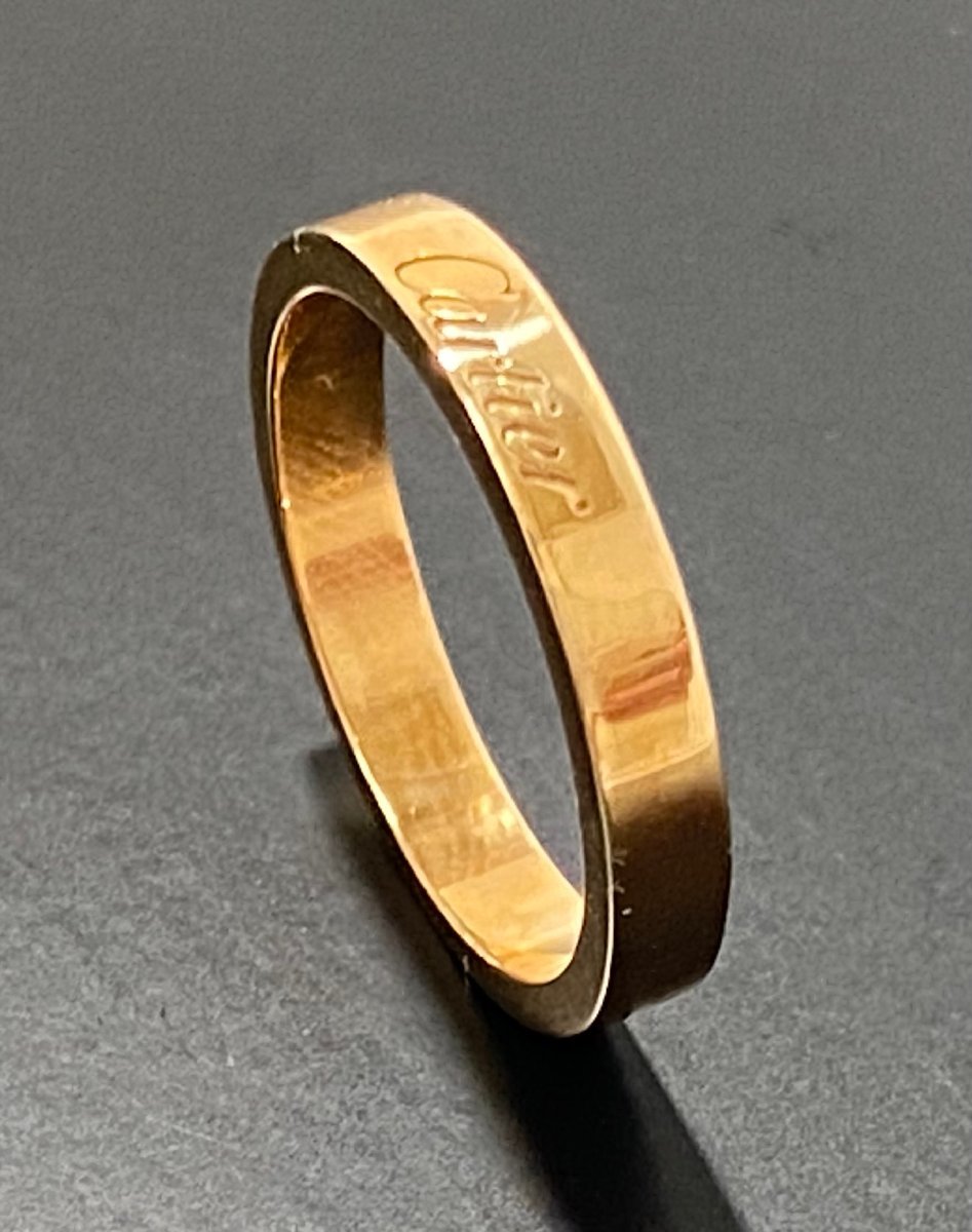 新品仕上げ済】Cartier カルティエ エングレーブド リング ピンク