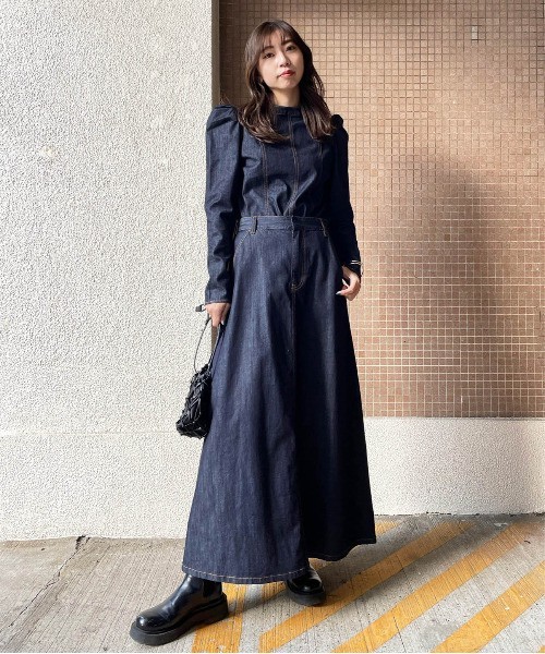 【新品タグ付き】Ameri VINTAGE POWER SHOULDER DENIM SET UP