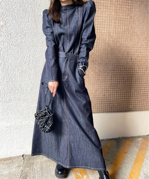 【新品タグ付き】Ameri VINTAGE POWER SHOULDER DENIM SET UP