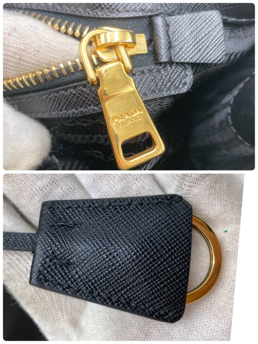 PRADA プラダ ハンドバッグ トートバッグ サフィアーノレザー ゴールド