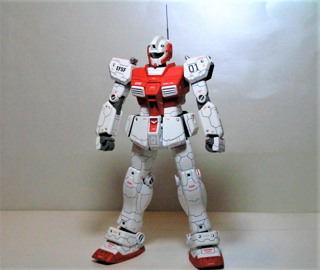 新品正規品 MG ジム改 センサー強化試作型 LED内蔵改修全塗装 完成品 完成品