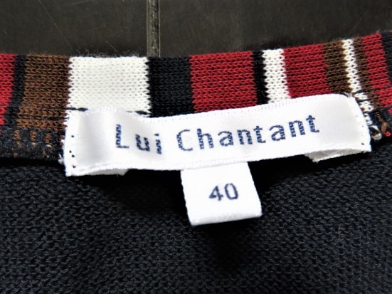 ■新品同様 上質美品【 Lui Chantant 】ルイシャンタン 高級 ニット 送料198円 濃紺 ネイビー【40】送料198円 日本製 W1012_画像7