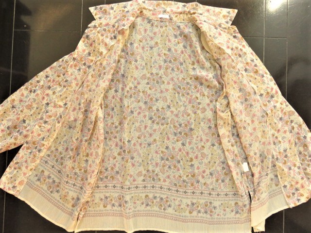 ■上質美品 レナウン ルック【 IMAGINA 】高級 シフォン ブラウス 大きなサイズ 15号 3L XXXL 送料185円 ベージュ W1042_画像8