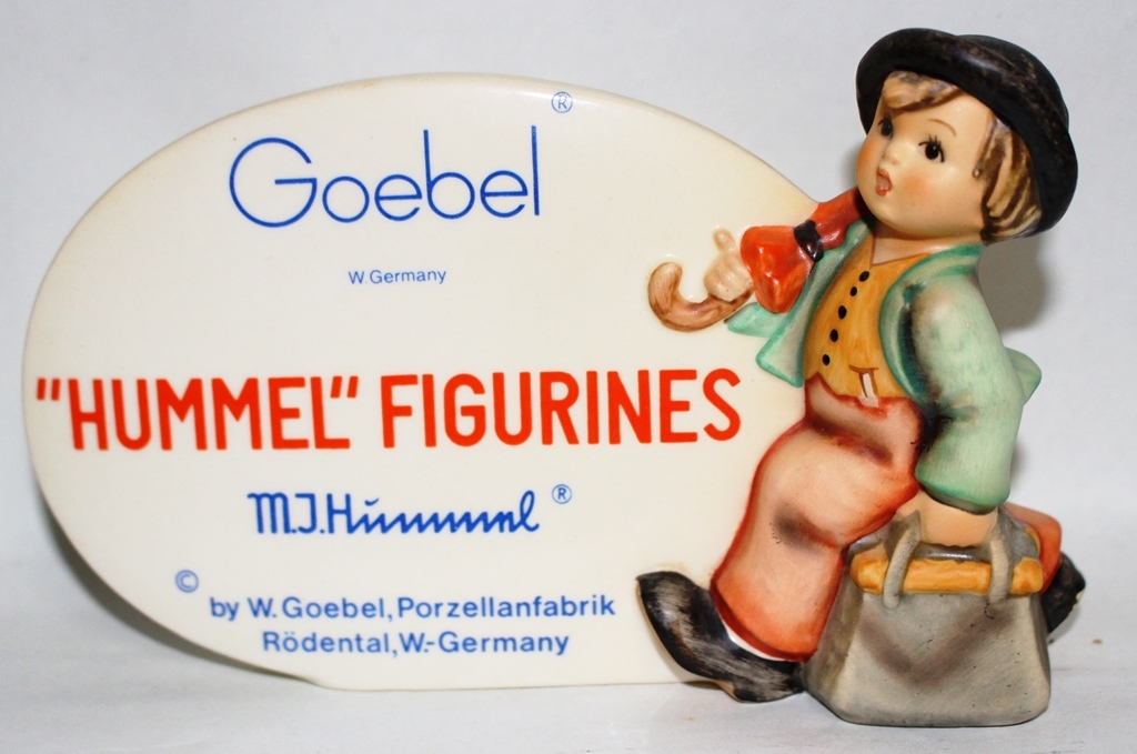 西ドイツ ゲーベル社　フンメル人形＃１８７　ディスプレープラーク　「陽気な放浪者」　TMK５　１９７２年_画像1