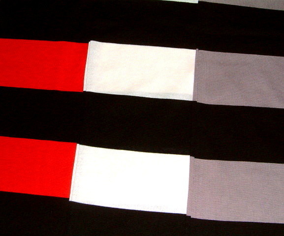 新品 MATTSONS CUSHMAN クッシュマン ヘビーコットン生地 囚人 極太 ボーダー柄 半袖 Tシャツ (Lサイズ/黒×赤) プリズナー ホットロッド_カラーバリエーションです！