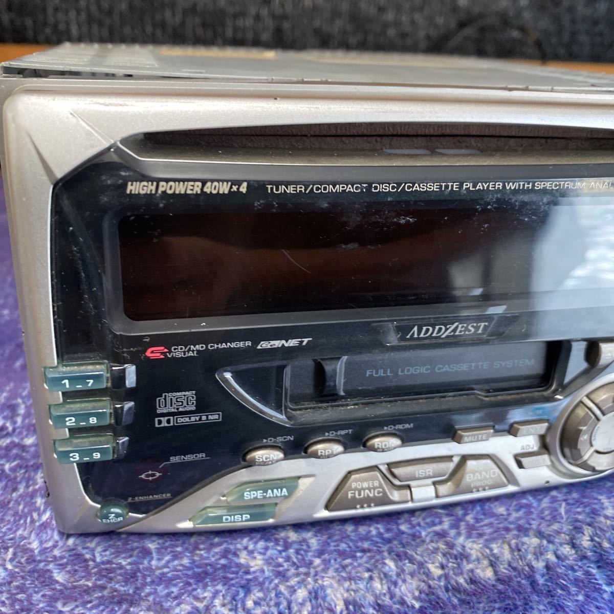 ADDZEST CD/ cassette TUNER/COMPACT DISC/CASSETTE PLAYER WITH SPECTRUM ANALYZER ADX5555Z