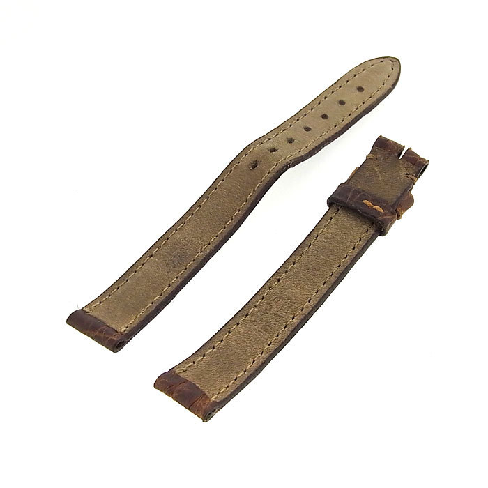 [ Cartier ] original belt 12mm have gaiters Brown Must ko Rize lady's clock Cartier Parts