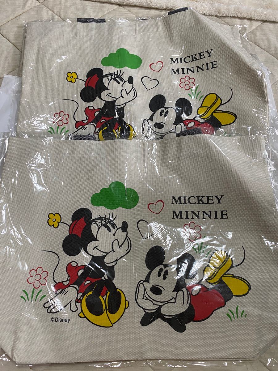【新品未開封】ディズニー　Disney ミッキーミニー　トートバッグ　エコバッグ