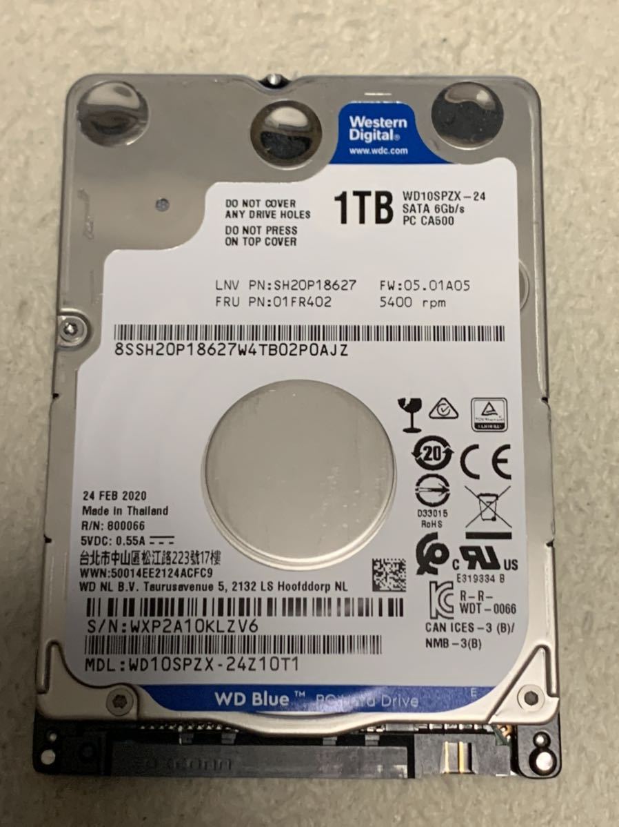 1027時間】WDC WD10SPZX-24Z10 1000GB(1TB) HDD 2 5インチ 厚さ 1027時間】WDC WD10SPZX-24Z10 1000GB(1TB) HDD 2 5インチ 厚さ