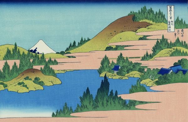 相州箱根湖水　ドライ　Tシャツ　HOKUSAI　葛飾北斎　富嶽三十六景　浮世絵　UKIYOE　富士山　名画　版画　グッズ_画像2