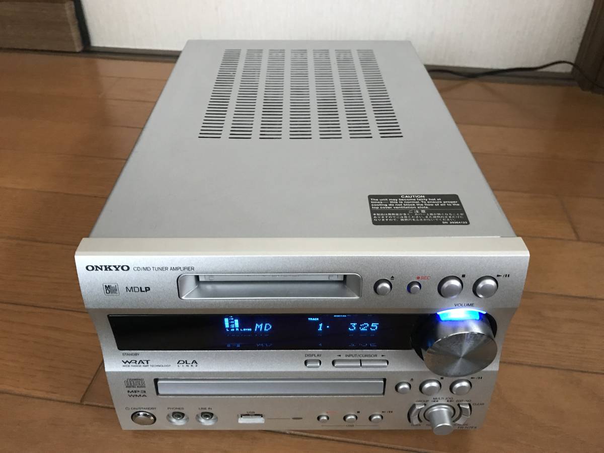 程度良好 ONKYO オンキョー FR-N7FX CD/MD/USB 取扱説明書付