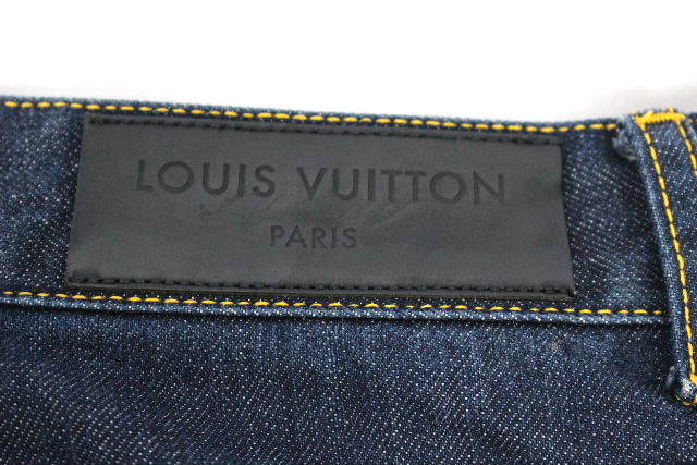 ルイヴィトン LOUISVUITTON LVロゴ モノグラム 濃紺 デニムパンツ [46