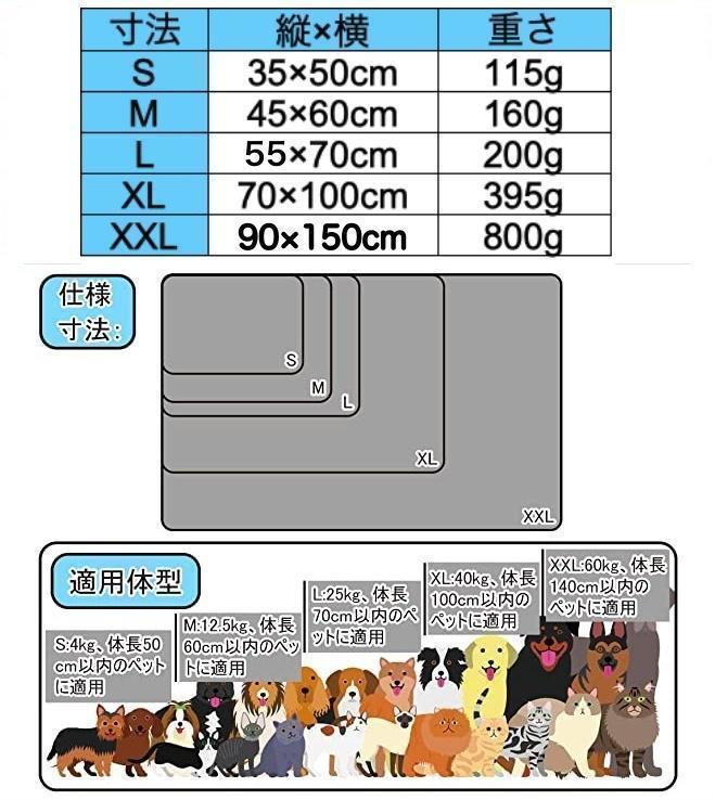 XXLサイズ　冷感　マット　吸水　トイレ　シート　ペット　冷たい