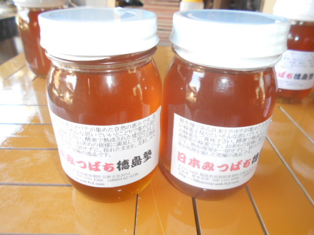 10月蜜の出品（完熟2年物　2本）　　日本蜜蜂　　日本蜂蜜　　　日本みつばち徳島塾_10月蜜　完熟2年物