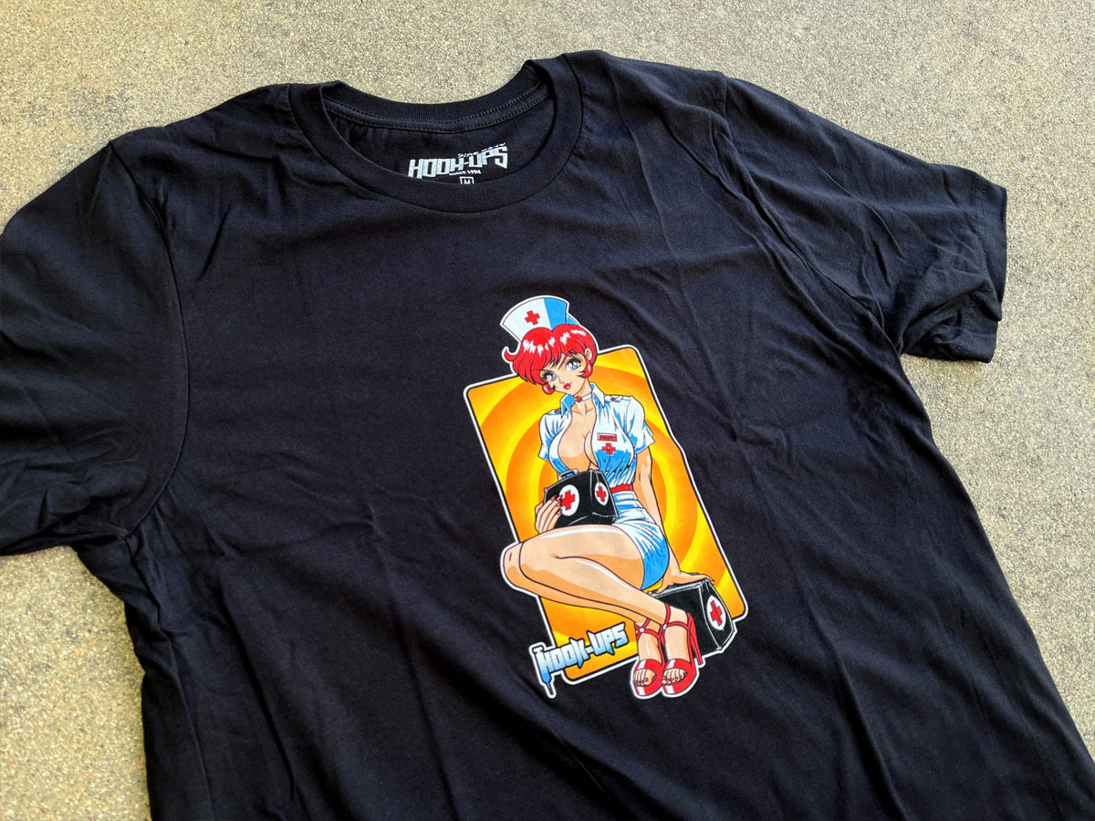 新品送料無料 XL Nurse Trixie T-shirt BLACK 黒 Hook-Ups ジェルミ
