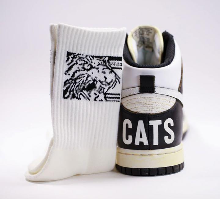 Foxtrot Uniform Blackcat Socks Socks 白黒ソックス靴下 フォックストロットユニフォーム黒猫ワイルドキャッツタイガーダンクケンタッキー