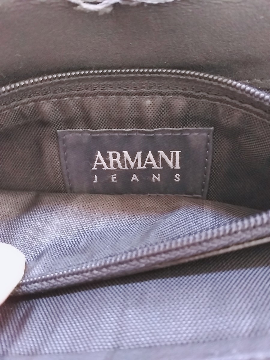 アルマーニ　ARMANI　JEANS EMPORIO ARMANI　長財布　二つ折り　ブラック