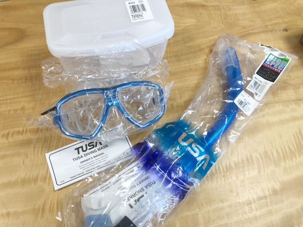 TUSA ダイビングマスク フリーダムセオスM-212 シュノーケル SP-175