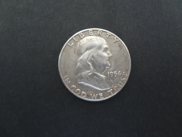 1954年 アメリカ フランクリン ハーフダラー 硬貨 50セント銀貨(北 