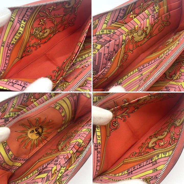 大特価!!】HERMES エルメス ローズジャイプール シルクイン 長財布