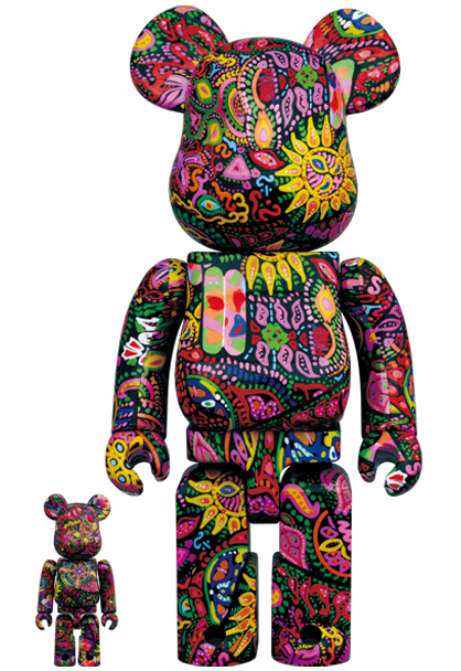 【未開封】BE@RBRICK Psychedelic Paisley 100％ & 400％ hide*X JAPAN,ベアブリック,ペイズリー,ペイント柄