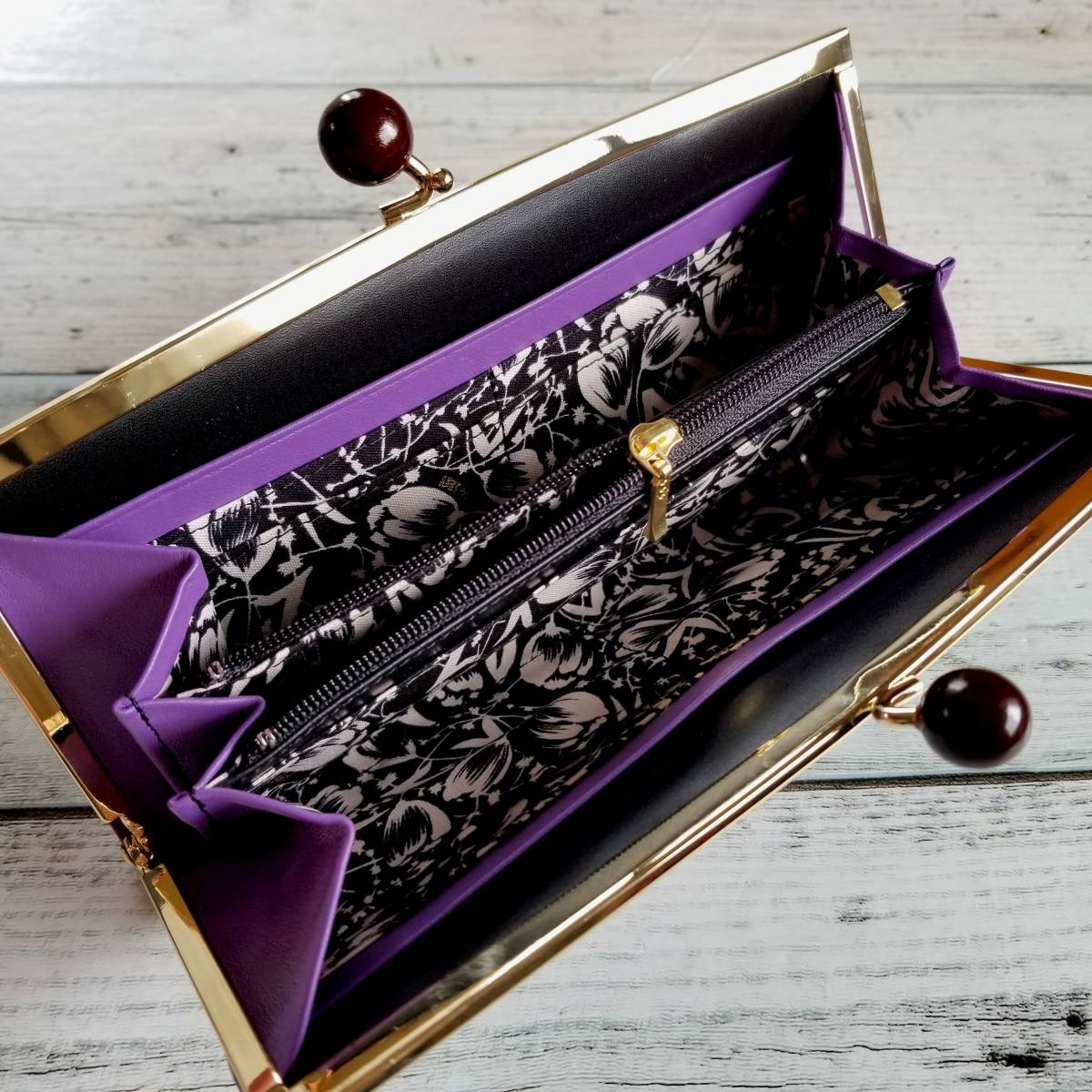 フローラ 新品 ANNA SUI アナスイ 本革 がま口長財布/口金長財布 フローラ 新品 ANNA SUI アナスイ 本革 がま口長財布/口金長財布