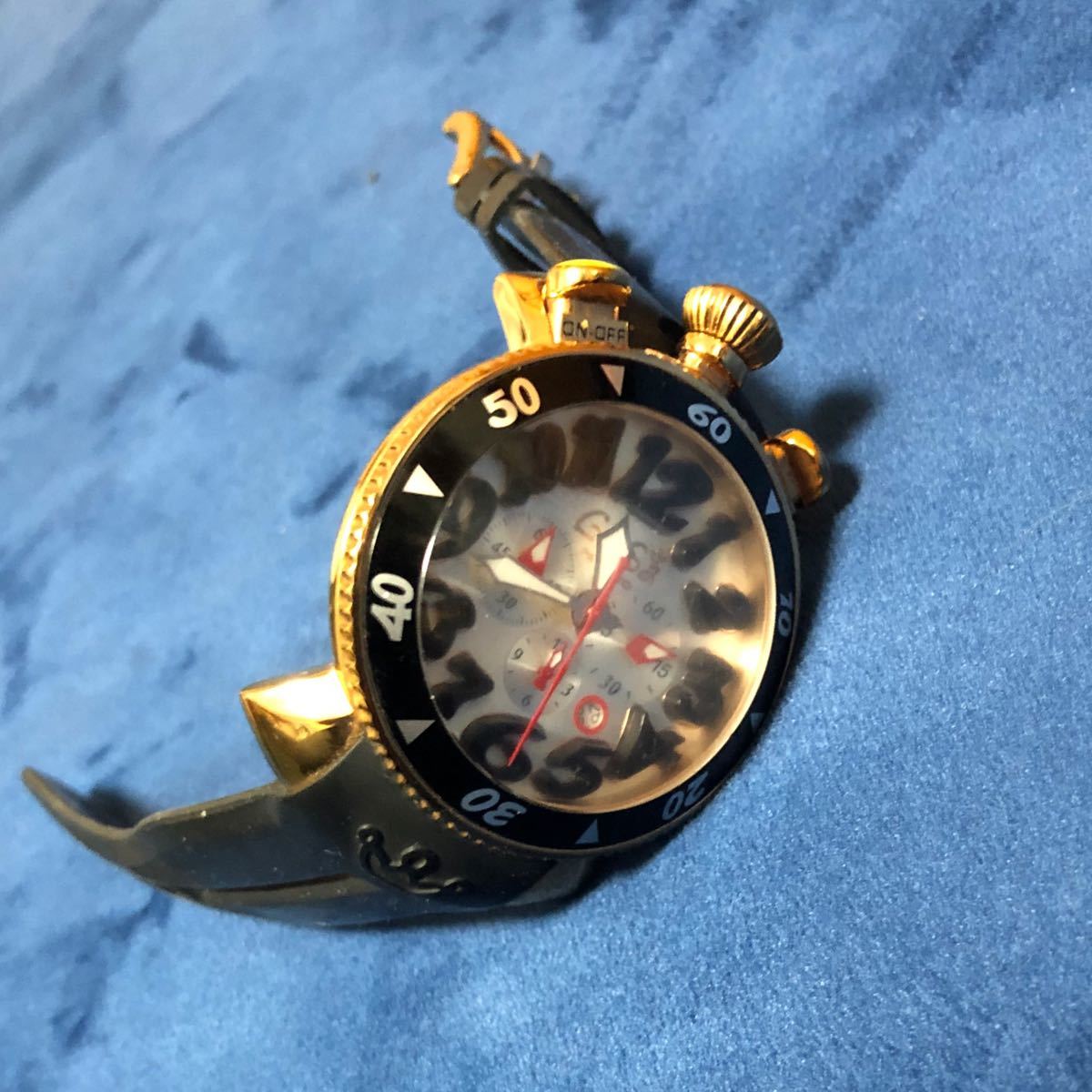 GaGaMILANO ガガミラノ マヌアーレ48クロノグラフクオーツ時計 ラバー