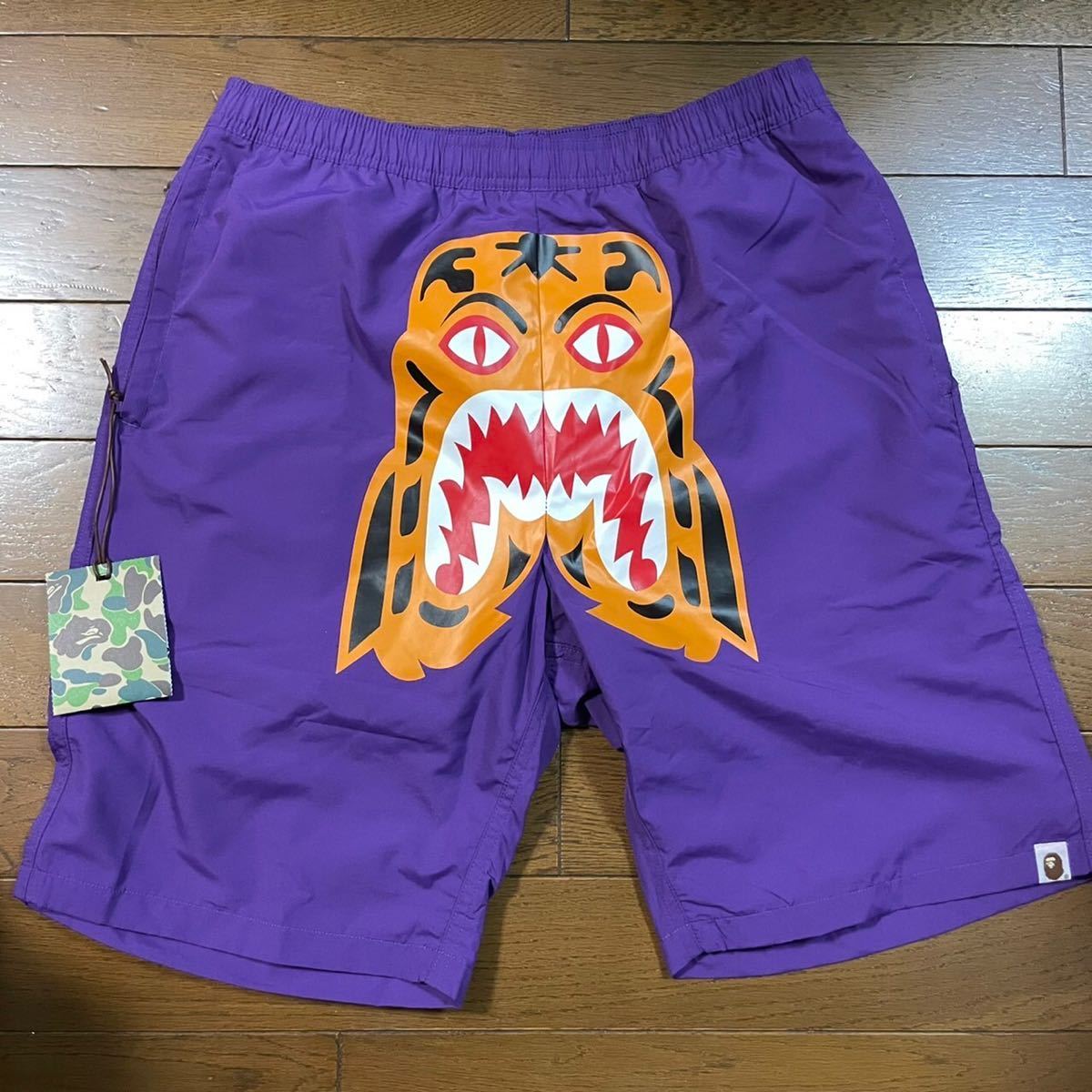 新品未使用 A BATHING APE タイガー SHORTS XL PURPLE シャーク