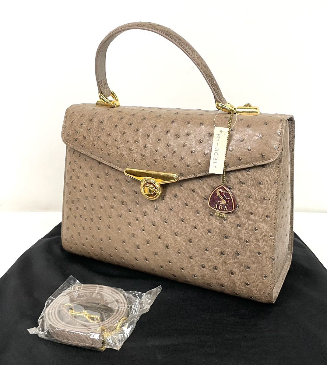 ○GENUINE OSTRICH JRA オーストリッチ ハンドバッグ ショルダーバッグ