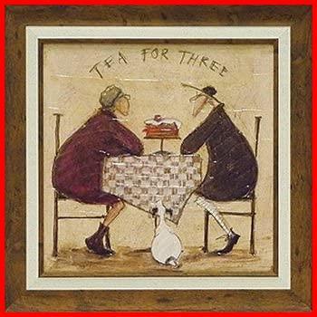 「3人でお茶」サムトフト 可愛い雰囲気の特殊ゲル加工アート[絵画通販]