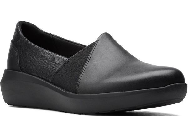 Clarks 24cm Wedge Loafer легкий офис спортивные туфли чёрная кожа кожа туфли без застежки сандалии ботинки кожа туфли-лодочки AAA88