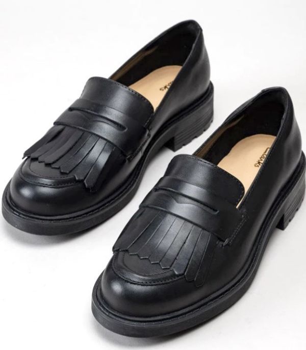 Clarks 26cm стеганый Loafer офис спортивные туфли чёрная кожа кожа туфли без застежки сандалии ботинки кожа каблук туфли-лодочки AAA87