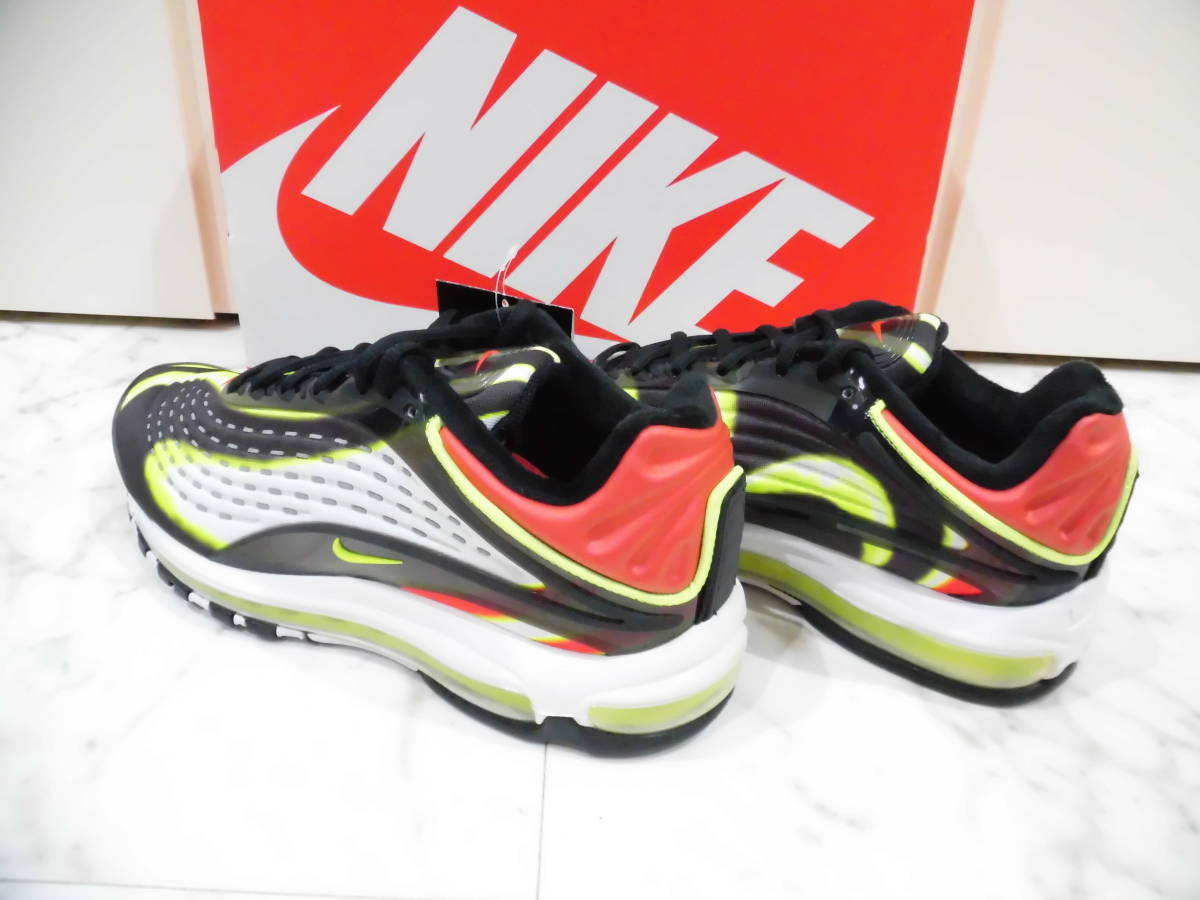 【新品未使用品箱タグ付】 NIKE AIR MAX DELUXE ナイキ エア マックス DELUXE 27.0㎝ US9 AJ7831-003 BLACK / VOLT - HABANERO RED - WHITE_画像4