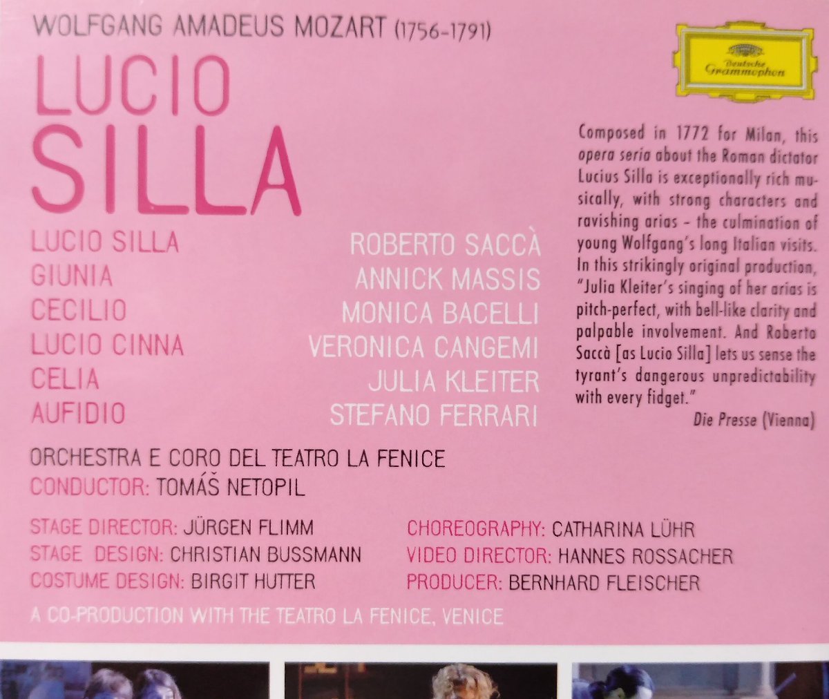 ★★DVD モーツァルト ルチオシッラ LUCIO SILLA ★輸入盤2枚組 リージョンフリー [8454CDN_画像3