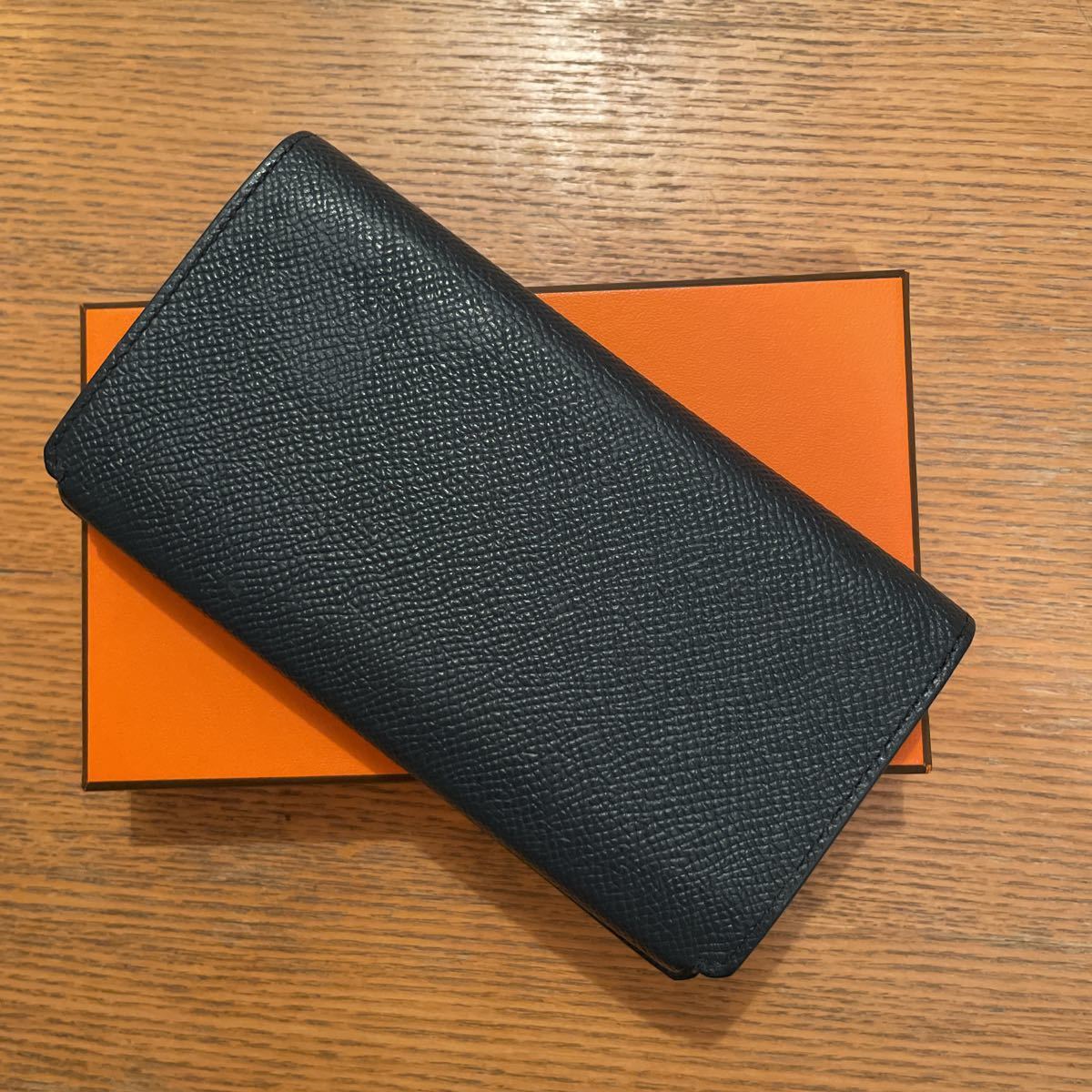 美品エルメス HERMES フランス製　エプソン MC2 スマートホンケース　スマホケース　名刺入れ　　財布　携帯電話ケース　ダークネイビー_画像4