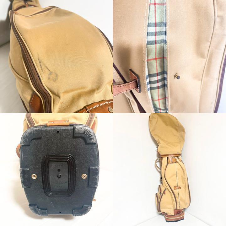 バーバリー ノバチェック BURBURY キャディバッグ ゴルフ レザー×布地
