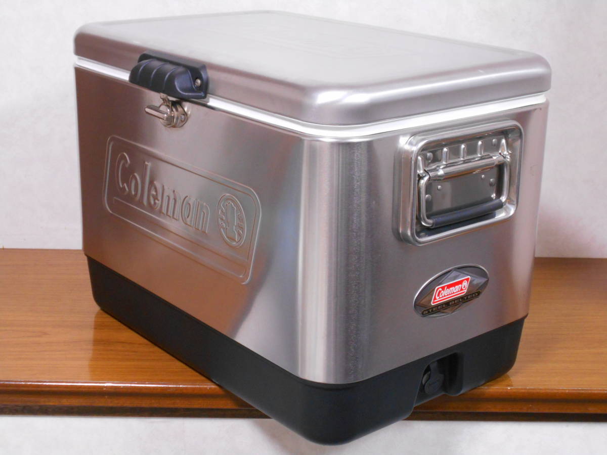 □希少品 限定 コールマン 54QT スチールベルト クーラー エンボス