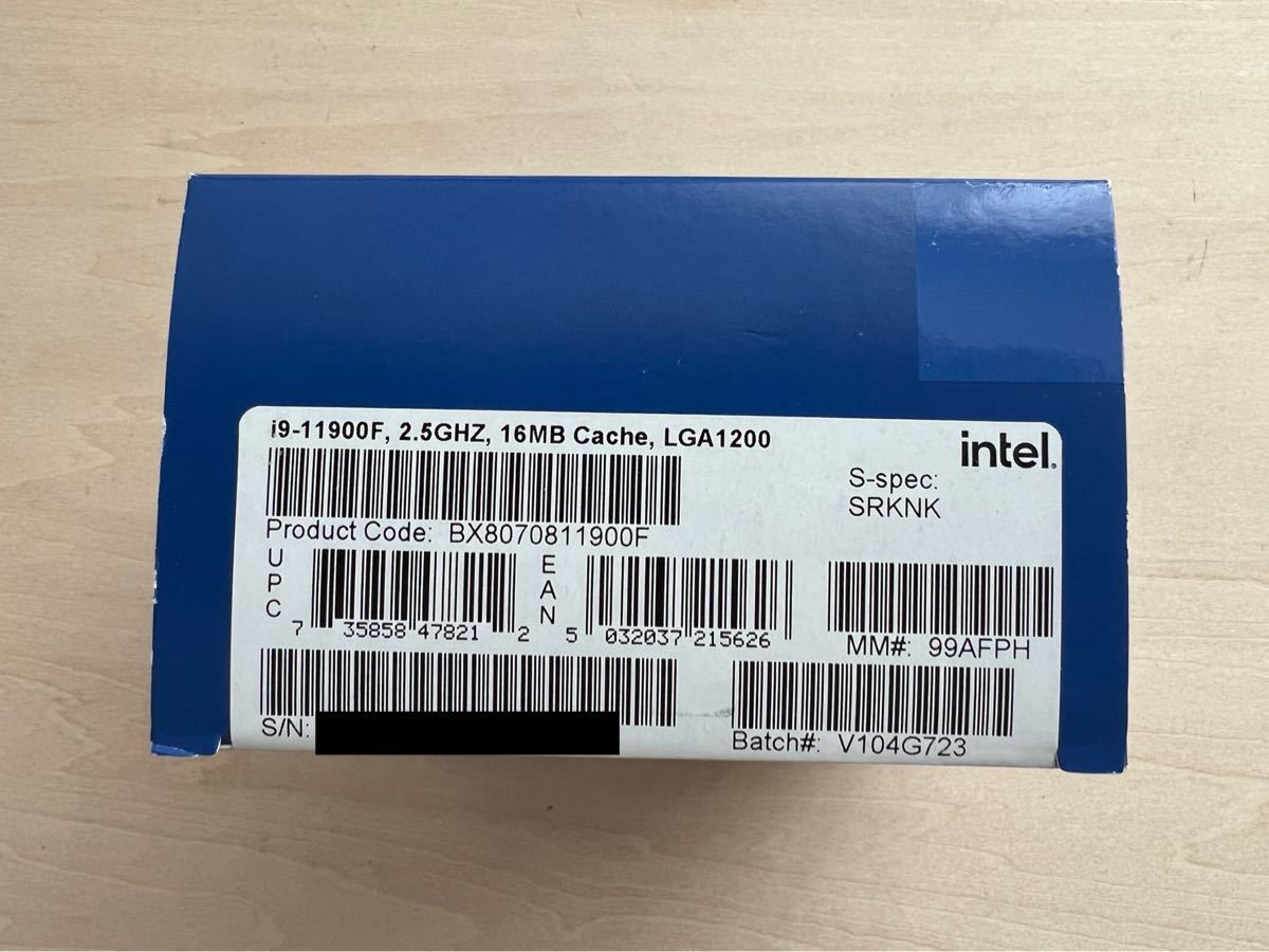 新品未開封 Intel core i9-11900F BOX 11th gen 第11世代 インテル BX8070811900F