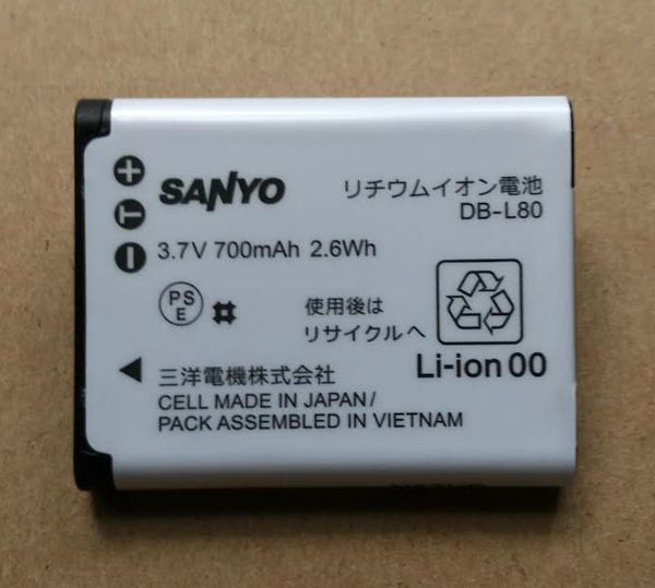 ３個セット【国内純正品】SANYO サンヨー電池 (DB-L80/DBL80)・新品　_画像1