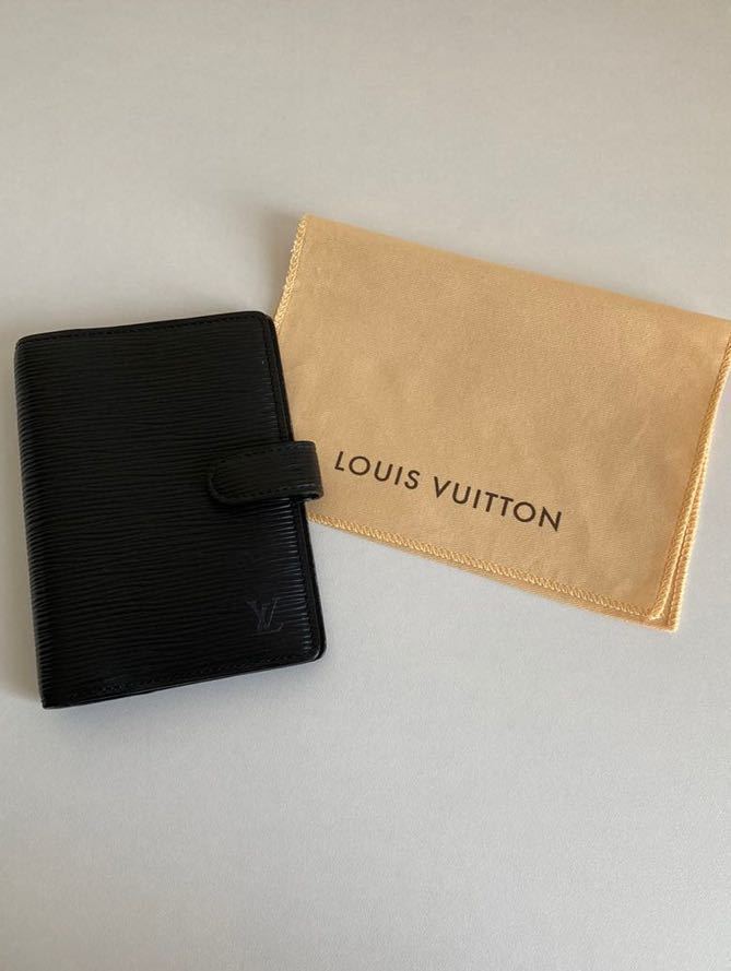 ルイヴィトン LOUIS VUITTON エピ アジェンダ 手帳カバー 黒