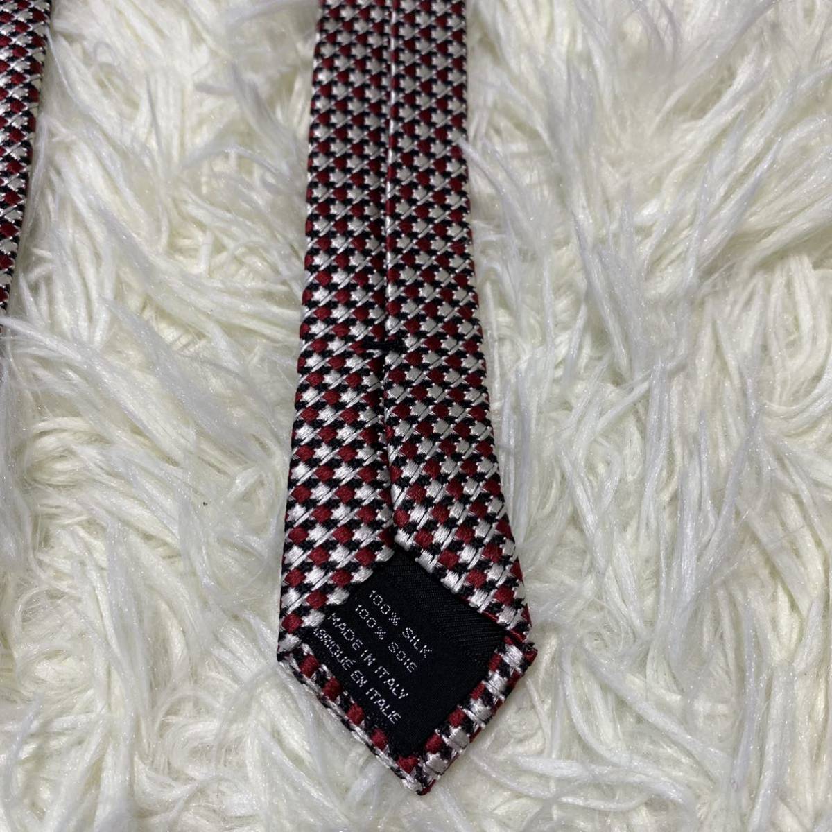 美品】TOM FORD トムフォード ネクタイ 千鳥格子系 シルク イタリア