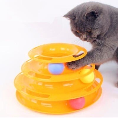 猫用おもちゃ タワー型 ボール 猫用玩具 遊ぶ 運動不足 ストレス解消