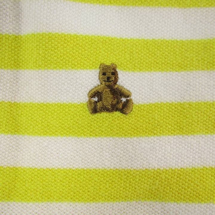  baby Gap polo-shirt with short sleeves bear Logo embroidery cut and sewn for boy 18-24months 90 size yellow white black baby child clothes babyGap