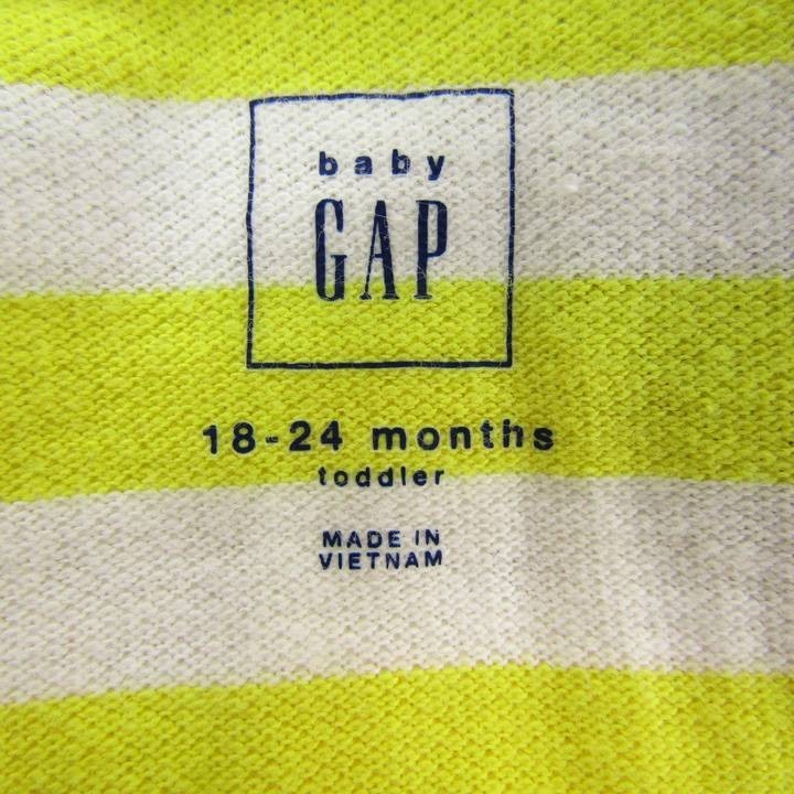  baby Gap polo-shirt with short sleeves bear Logo embroidery cut and sewn for boy 18-24months 90 size yellow white black baby child clothes babyGap
