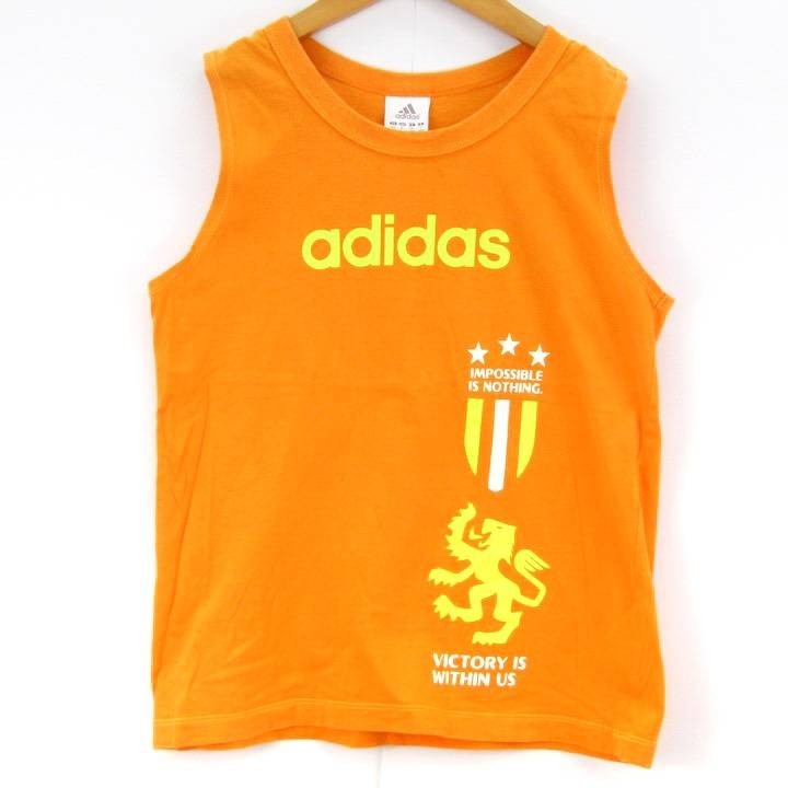  Adidas soccer tank top . water speed . sportswear for boy 130 size orange Kids child clothes adidas