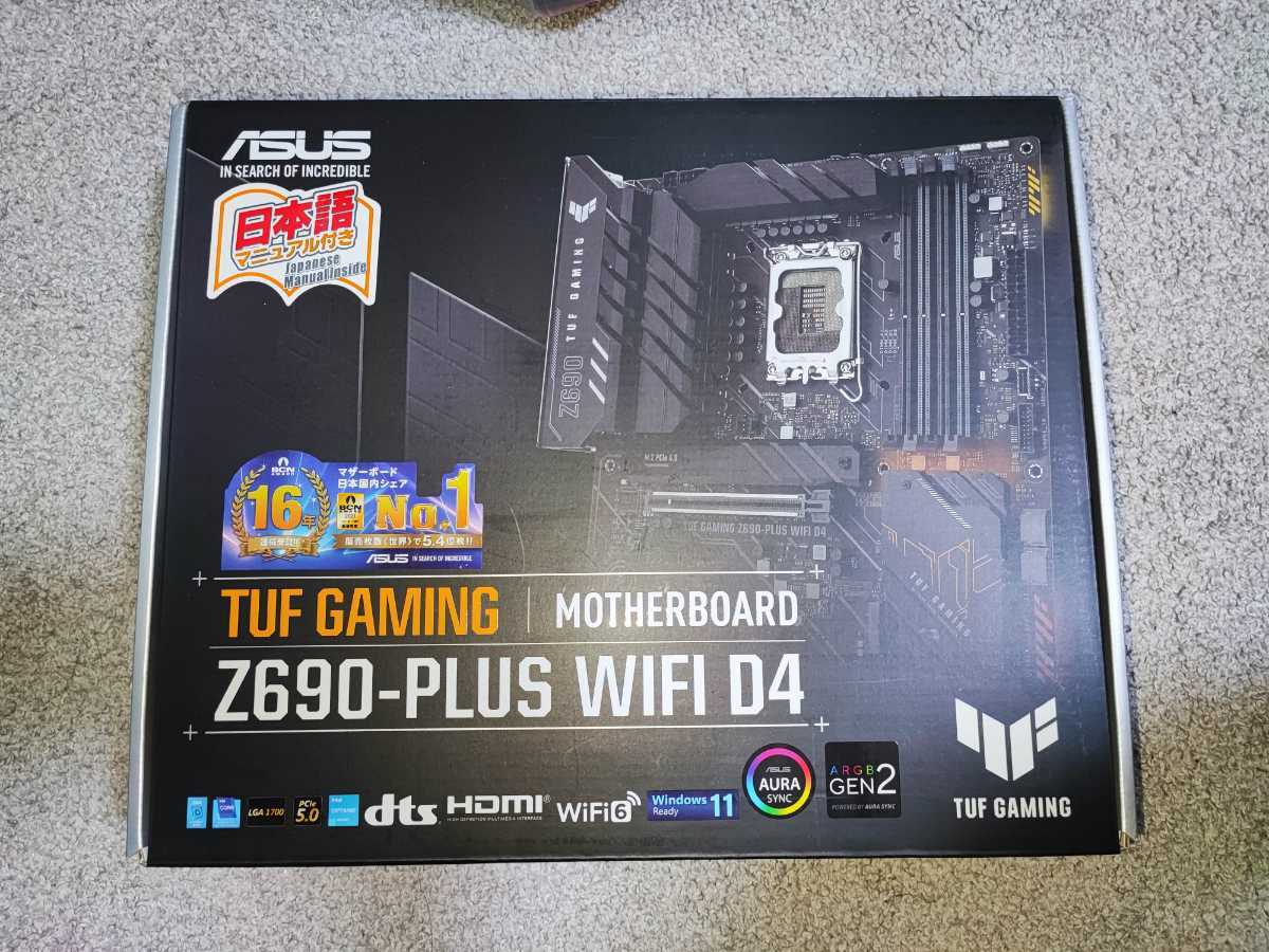 ASUS TUF GAMING Z690-PLUS WIFI D4 + DDR4-3200 32GB CPUクーラー