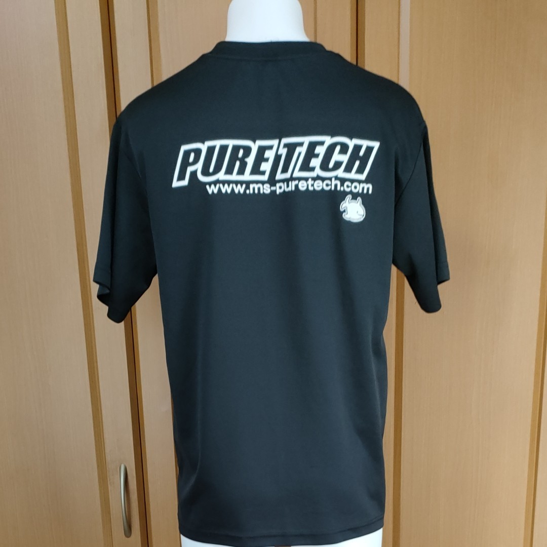 Kawasaki×PURE TECH半袖TシャツM　黒　カワサキ純正部品モトスペースピュアテックオリジナルオートバイダートフリーク