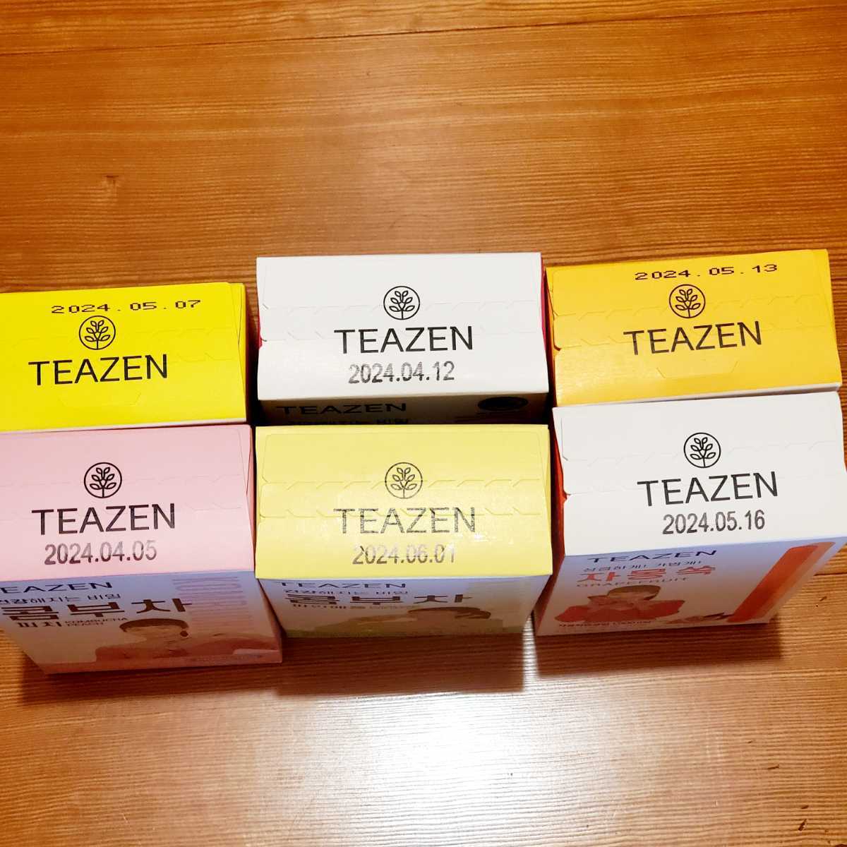 TEAZEN ティーゼン コンブチャ 5種類(レモン、ベリー、ゆず、ピーチ、パイナップル)、グレープフルーツ 選択可能 各5g 80本